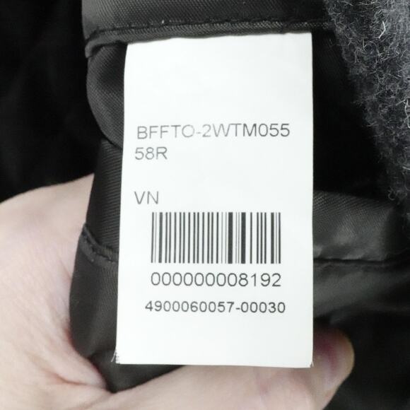 Lauren Ralph Lauren Car Coat Mens 58R Charcoal Wool Blend Quilted Lined Zip Bib - Picture 4 of 15